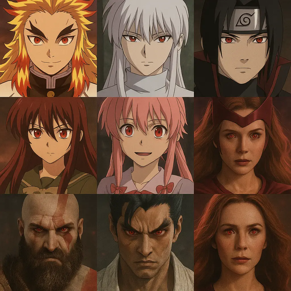 Red Contact Lens Anime